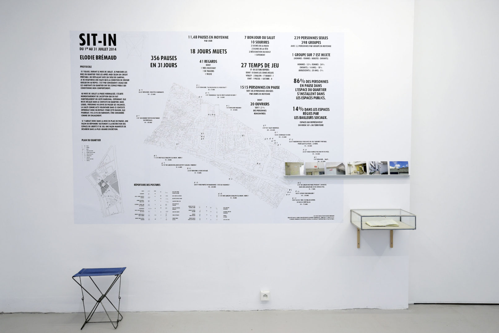 Â«Jeux interditsÂ» installation Poster 200 x 150 cm kit de 6 cartes postales 2014 Elodie Brémaud