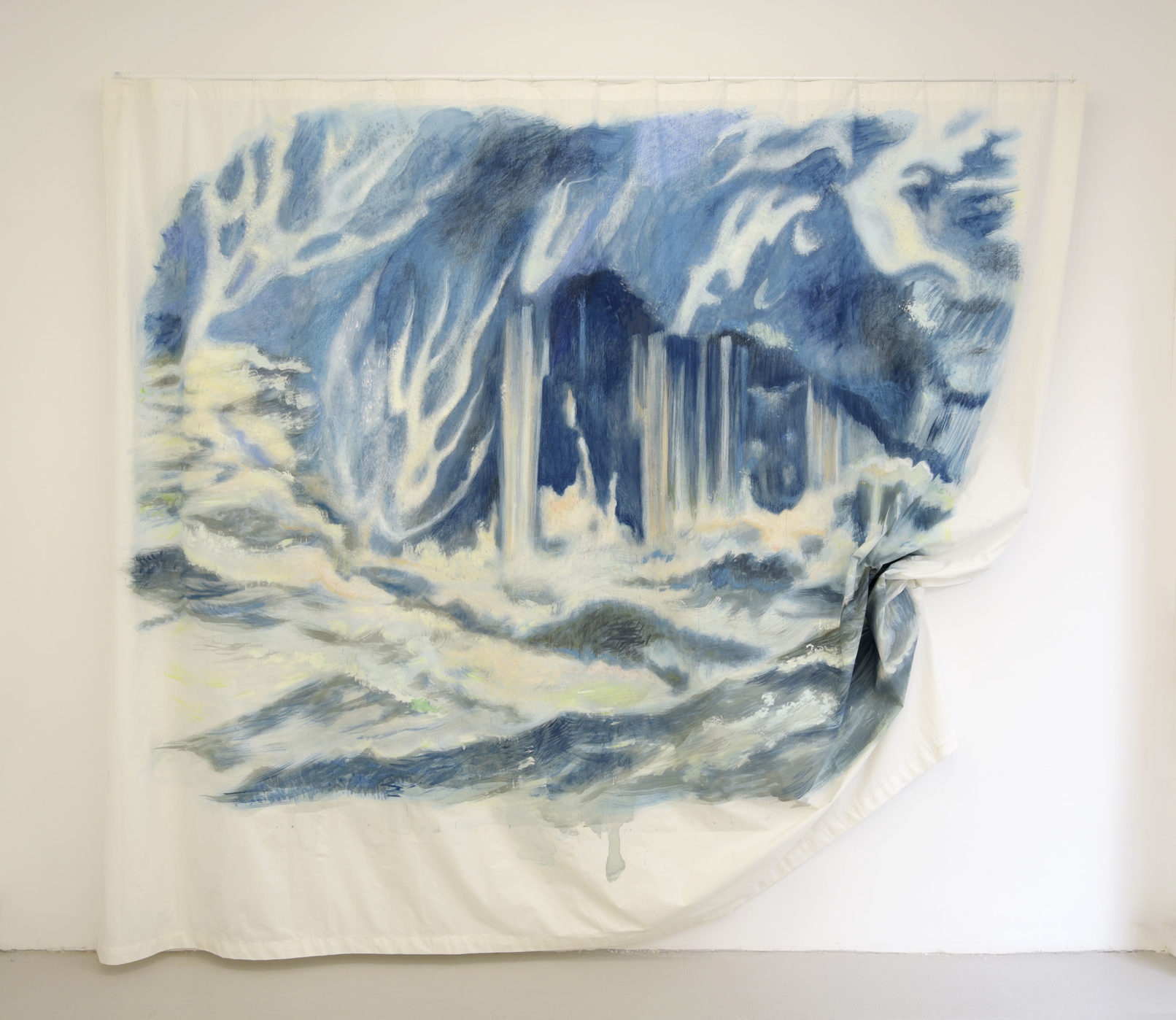 Maria Ibanez Lago Exploitation offshore 280cm x 210cm Rideau peint 2017