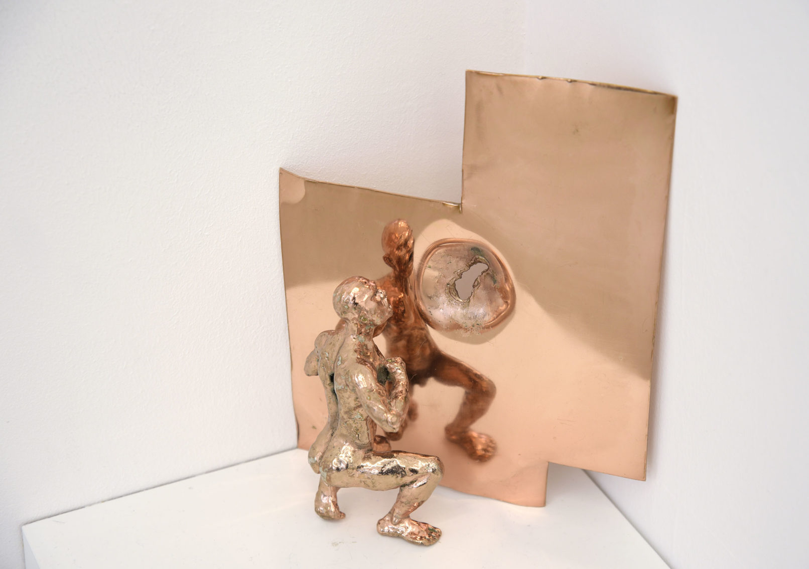 Leonardo Trombetta «sans titre» orfèvrerie et ferronnerie en cuivre et bronze 2017