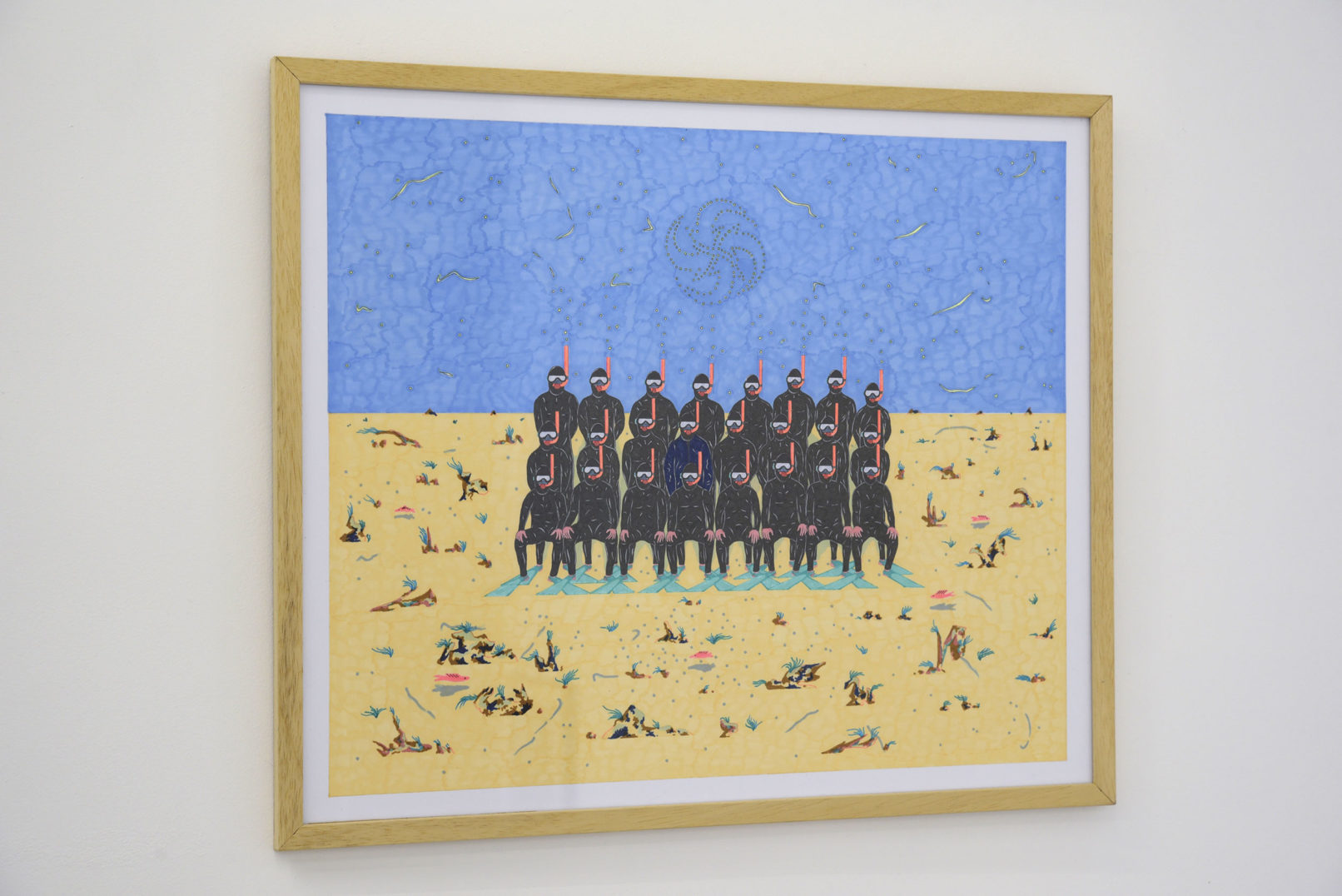 Benjamin Artola Les galaxies aquatiques Feutres sur papier 2018