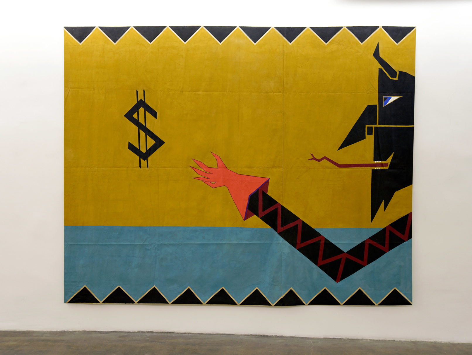 Juan Stoppani Dragon Acrylique sur toile 244 x 307 cm - 1988