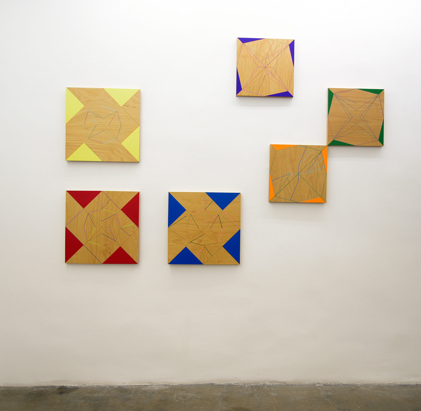 Carla Bertone Série B-R-Y Acrylique sur bois 50 x 50 cm - 2018