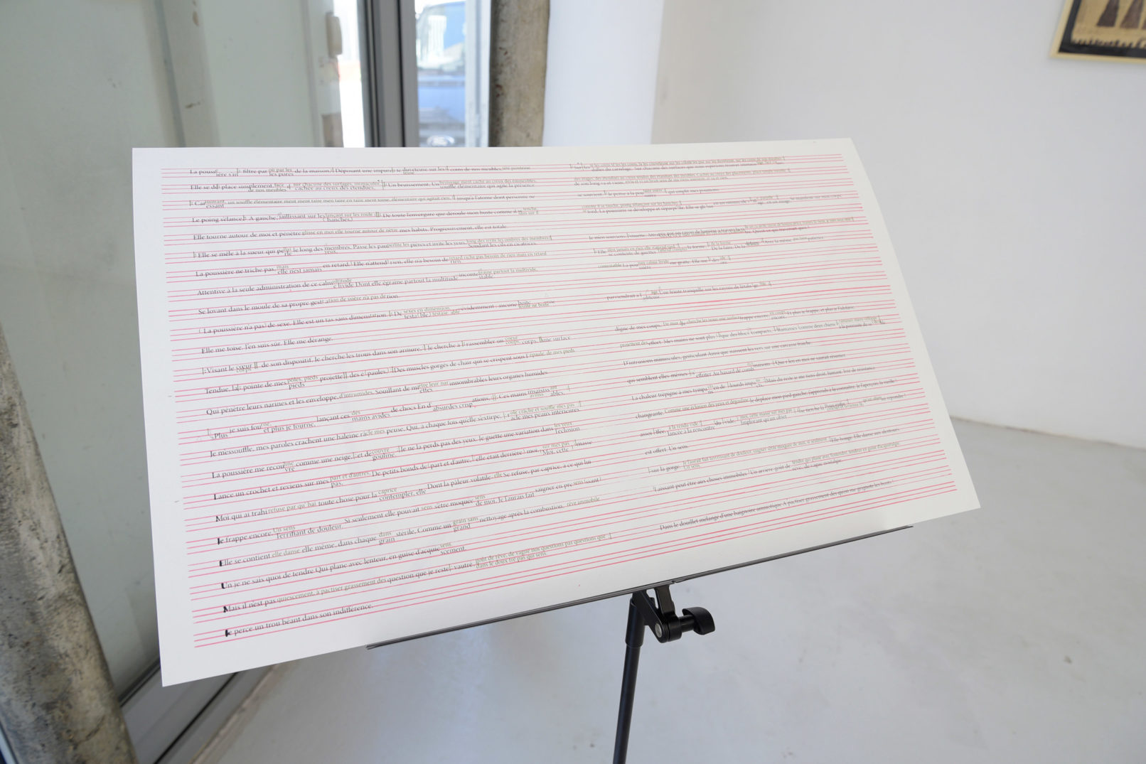 Raphaël Tiberghien La poussière Transcription graphique d'une oeuvre sonore Sérigraphie sur papier 40 x 63 cm 2014