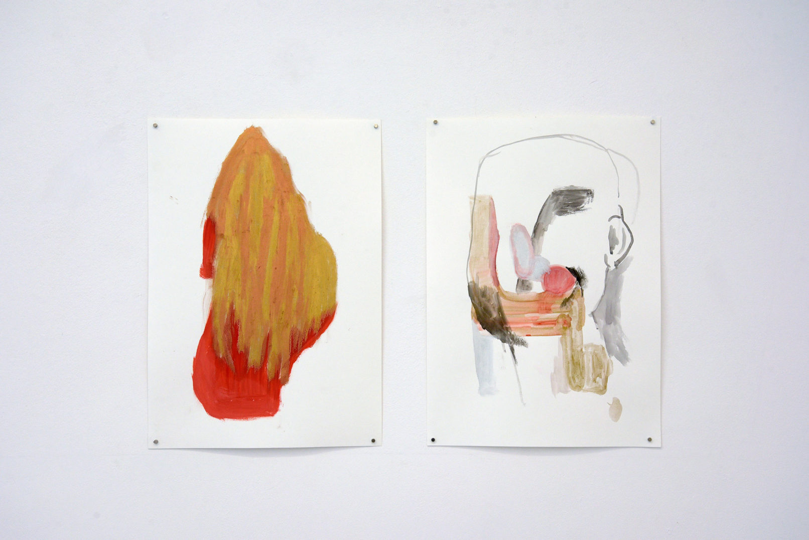 Marina de Caro Aquarelle et huile sur papier 30 x 40 cm 2019